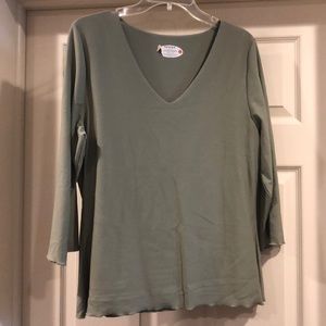 Spanx long sleeve v-neck top